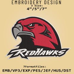 Miami RedHawks NCAA Logo, Embroidery design, Miami RedHawks, Embroidery Files, Machine Embroider Pattern