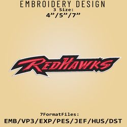 NCAA Miami (OH) RedHawks Logo, Embroidery design, Miami (OH) RedHawks NCAA, Embroidery Files, Machine Embroider Pattern
