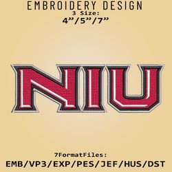 Northern Illinois Huskies Logo, NCAA Embroidery design, Illinois NCAA, Embroidery Files, Machine Embroider Pattern
