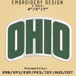 Ohio Bobcats Logo, NCAA Embroidery design, Ohio Bobcats NCAA, Embroidery Files, Machine Embroider Pattern