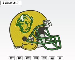 North Dakota State Bison Mascot Helmet Embroidery Designs, Machine Embroidery Files, NFL Embroidery Files