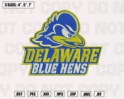 Delaware Blue Hens Logos Embroidery Design,NCAA Embroidery Designs,NCAA Machine Embroidery Pattern,Instant Download