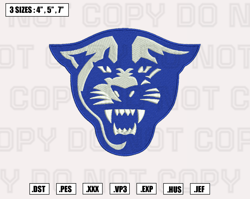 Georgia State Panthers Logo Embroidery Design,NCAA Embroidery Designs,NCAA Machine Embroidery Pattern,Instant Download