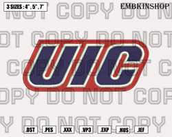 Illinois-Chicago Flames Logo Embroidery Design,NCAA Embroidery Designs, NCAA Machine Embroidery Pattern, Instant Downloa