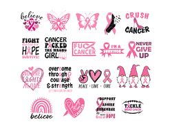 Breast cancer svg bundle, Png, breast cancer awareness svg, Pink svg