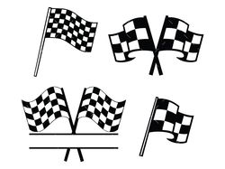 Racing Flag SVG Bundle , PNG, PDF, Car Flag SVG, Checker SVG, Racing flag split
