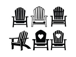 Adirondack Chair SVG, PNG, PDF, Beach Summer svg, patio chair svg