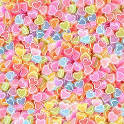 Gummy Hearts Pattern Tileable Repeating Pattern
