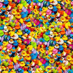 Rubber Duckies of the World Pattern Tileable Repeating Pattern