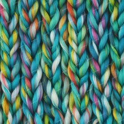 Twisted Multi Color Yarn Pattern Tileable Repeating Pattern