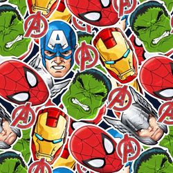 Comic Book Hero Stickers Tileable Repeating Pattern