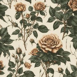 Vintage Flower Wallpaper 47 Pattern Tileable Repeating Pattern