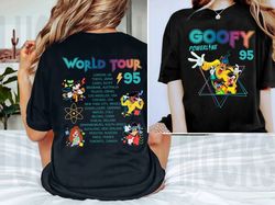 Vintage Disney 90s A Goofy Movie Powerline Stand Out Tour 95 Shirt, Disney World Disneyland Family Matching Tee, Animal