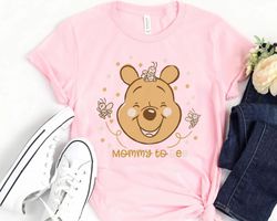 Disney Winnie the Pooh Mommy to Bee T-Shirt, Pooh Big Face, Mother's Day Tee,Disneyland Family Matching Tee Unisex Adult
