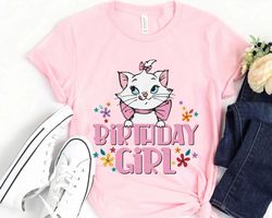 Disney Aristocats Marie Cat Birthday Boy Tee, Birthday Girl Shirt,Birthday Squad T-shirt,Disney Birthday Shirt, Custom B