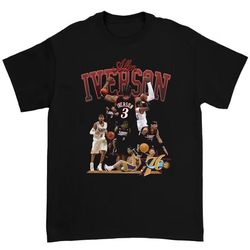 Vintage 90s Basketball Bootleg Style T-Shirt, Allen Iverson Graphic Tee, Allen Iverson Shirt, Retro Basketball Shirt
