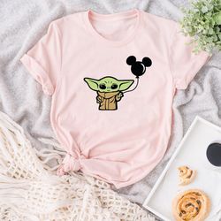 Cute Grogu Shirt, Disney Balloons Shirt, Mandalorian Shirt, Cute Star Wars Tee, Baby Yoda Shirt, This Is The Way