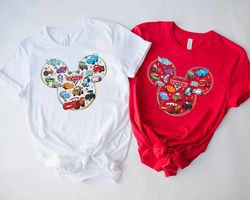 Mickey Head Disney Cars Shirt, Lightening McQueen Shirt, Kids Disney Shirt, Cars McQueen and Friends Shirt Tow Mater Shi