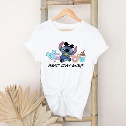 Best Day Ever Stitch & Baby Yoda Snacks Shirt, Disneyworld Family Shirts, Disneyland Shirts, Kids Disneyworld Shirts, Ba