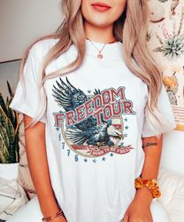 Retro Born to be free Shirt,Freedom Tour Shirt,Unisex 4th Of July Shirt,Fourth Of July Shirt,Distressed Independence Tee