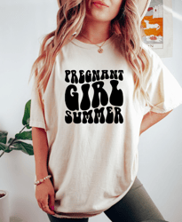 Pregnant Girl Summer Shirt, Summer Gender Reveal Party Pregnant Shirt, Baby Announcement, Pregnancy Shirt, Pregnant Shir
