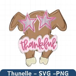 Thankful Preppy Turkey | Sublimation Design | Digital Download | Womens, Kids Shirt PNG