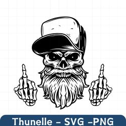 Skull Middle Finger Svg Png , Skull Svg , Skeleton Svg , Skull Shirt Svg , Skull Clipart , Digital Download
