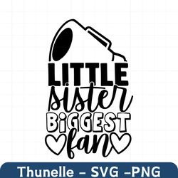 Little Sister Biggest Fan SVG Cut File | Cheer Sister SVG | commercial use | instant download