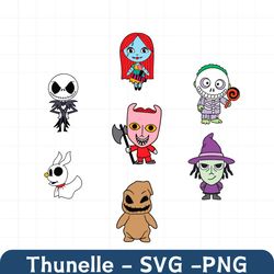 The Nightmare Before Christmas Svg Png, Layered Nightmare Before Christmas Svg, Baby Movie Characters Svg Files For Cric