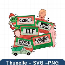 Cassette Tapes Christmas Movie Characters PNG