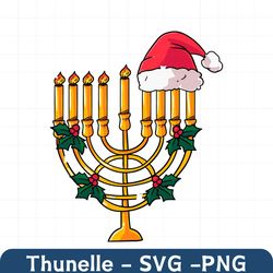 menorah candle hanukkah christmas svg