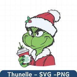 Grinch Boujee Christmas Santa Vibe SVG