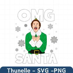 Funny Omg Santa Christmas Elf SVG