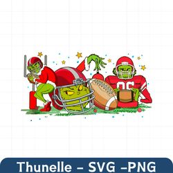Funny Grinch Football Christmas SVG