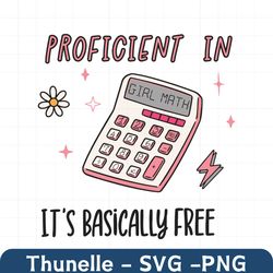 Proficient In Girl Math Calculator SVG