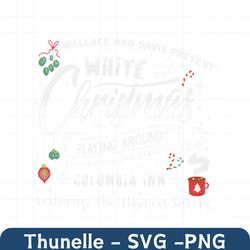 Wallace and Davis Present White Christmas Movie SVG File
