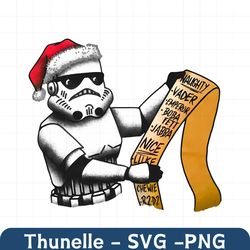 Retro Stormtrooper Santa Letter PNG