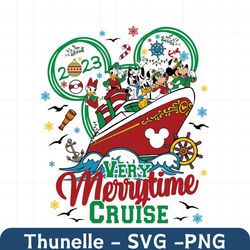 Very Merrytime Cruise Mickey And Friend Christmas Svg