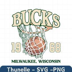 Vintage Milwaukee Bucks Basketball Svg Digital Download