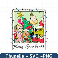 Retro Merry Grinchmas Friends SVG