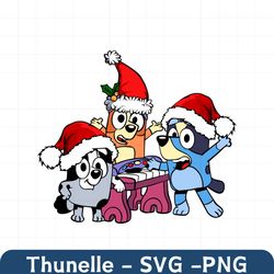 Funny Bluey Christmas Friends SVG Cutting Digital File
