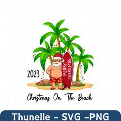 Funny Christmas On The Beach 2023 PNG Download File