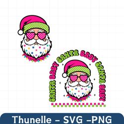 Funny Santa Baby Pink Glasses SVG