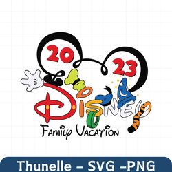 Disney Family Vacation 2023 SVG Cutting Digital File