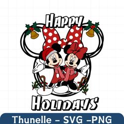 Minnie and Mickey Happy Holidays PNG