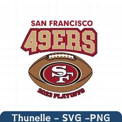 SF 49ers 2023 Playoffs NFL Football SVG