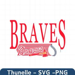 Vintage Atlanta Braves Baseball SVG