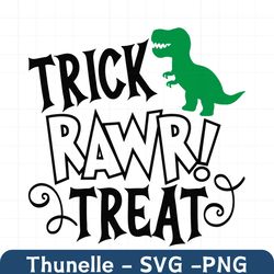 Trick Rawr Treat, Funny Kids Halloween svg