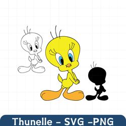 Layered SVG, Vector, Cut Files for Cricut and Silhouette Tweety Svg, Dxf, Eps, Png Vector Files for Cricut, Silhouette