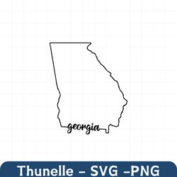 Georgia Outline with Text SVG Files